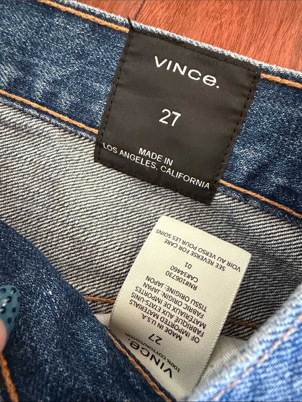 Vince Redline Selvedge Jeans -cropped - Picture 4 of 4